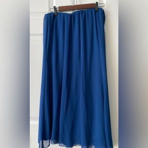 Alex Evenings blue elastic waist maxi skirt in size XL